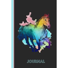 Zemira Journal: Running Horse Watercolor, Daily Writing Journal, Planner, Lined Paper, 100 Pages