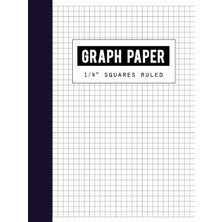 Zemira Graph Paper 1/4" Squares Ruled: Black Lines Law Ruled Letter, Writing Paper Notebook, Letter-Sized