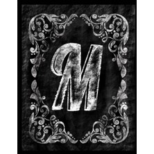 Zemira M:: Personalized (Monogram Initial) Chalkboard Journal/notebook For Women/men Teens Or Tweens; Vint
