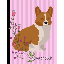 Zemira Sketchbook: Corgi Dog Pink Sketch Book 8.5 x 11 Blank Paper 100 Pages For Drawing Jour