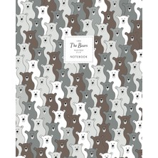 Zemira The Bears - Ruled Pages - 8X10 - Large: (Brown Edition) Fun 192 Ruled/lined Pages