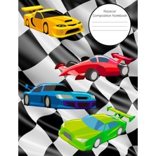 Zemira Racecar Composition Notebook: Wide Ruled 7.44" x 9.69"