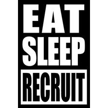 Zemira Eat Sleep Recruit Gift Notebook: Recruitment Gift College-Ruled 120-PAGE Blank Lined Journ