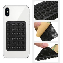 Store Dikdörtgen Vantuzlu Yapışkan Telefon Tutucu Taşınabilir Silikon Yumuşak Telefon Standı Geniş Kullanım Alanı Pudra