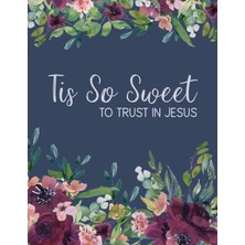 Zemira Tis So Sweet To In Jesus: Teal Floral Journal, 8.5 x 11, College Ruled