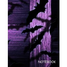 Zemira Notebook: Spooky Flying Haloween Bats, Blank Unlined / Non-Ruled - (Letter Size 8.5 x 11 I