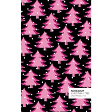 Zemira Christmas Tree Notebook: (Night Pink Edition) Fun 96 Ruled/lined Pages (5x8 Inches / 12.7x