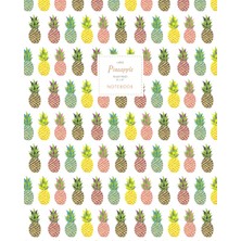Zemira Pineapple - Ruled Pages - 8X10 - Premium: (White Edition) Fun 192 Ruled/lined Pag