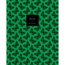 Zemira Butterfly - Ruled Pages - 8X10 - Premium: (Lime Green Edition) Fun 192 Ruled/line