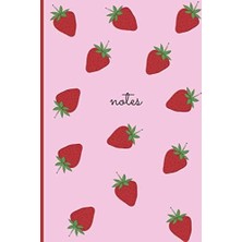 Zemira Notes: Strawberry Red And Pink Lined Journal - Ideal For Stationery Addicts! (6 x 9 Inch,