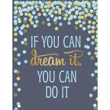 Zemira If You Can It You Can Do It: Inspiration Quote Journal, Mix 90P Dotted Grid 20P Lined Ruled,8