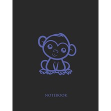 Zemira Cute Chimp Notebook: Half Picture Half Wide Ruled - Large (8.5 x 11 Inches) - 110 Numbered