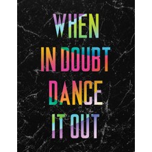Zemira When In Doubt Dance It Out Large #4: Cool Dancer Black Marble College Ruled To Wr