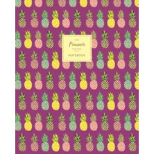 Zemira Pineapple - Ruled Pages - 8X10 - Premium: (Purple Edition) Fun 192 Ruled/lined Pa