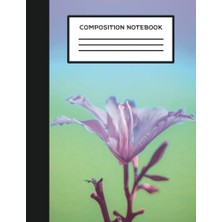 Zemira Composition Notebook: Purple And With A Purple Flower College Ruled 102 Lined Pages (7.44 x 9.