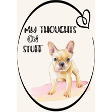 Zemira My Thoughts On Stuff:: Or Journal For French Bulldog Lovers - 6"x9" Wide Ruled, 160 Cream