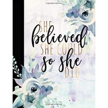 Zemira Composition College Ruled: She Believed She Could So She Did Cute Composition Notebook, gr