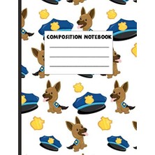 Zemira Composition Notebook: Police Puppies, Wide Ruled, 120 Pages, 7.44" x 9.69"