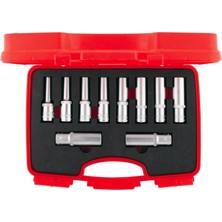 Store 1108006010 10 Parça 1/2" Altı Köşe Derin Lokma Takımı, Krom, 10 Parça Set