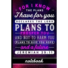 Zemira Jeremiah 29:11: Bible Verse - 100 Page Double Sided College Ruled Journal - Grea