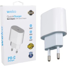 Store Weko WK-26524 Beyaz Pd 20 Watt Iphone Type-C Hızlı Şarj Başlığı