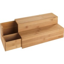 Store Çekmeceli Bambu Çay Poşeti Düzenleyici, Çay Poşeti Saklama Kabı, Mutfak Için Kahve ve Çay Kutusu, Çay Istasyonu, Çay Poşeti Tutacağı, Kahve Barı Aksesuarları ve Düzenleyici, 33 x 17 x 15 cm