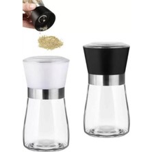 Store Cam Gövdeli Baharat Öğütücü, Siyah ve Beyaz Renk Seçeneği (Beyaz)