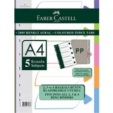 Store Faber 5 Bölmeli Renkli Ayraç FC-2005 5075250105