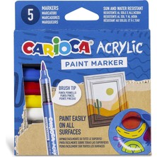 Store Akrilik Paint Marker Su Bazli Fırça Uçlu 5'li
