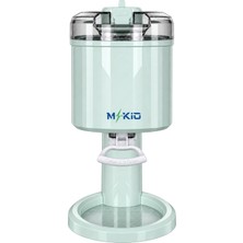 Mkio Dondurma Makinesi - Otomatik Karıştırma Sistemi - Evde Külahlı Kolay Dondurma Hazırlama ,20-25 Dakikada Pratik Servis - Ev Tipi Kullanımı İçin Kompakt Tasarım - BPA’sız Çelik ve Geniş Hazne