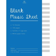 Zemira Blank Sheet Music: Music Manuscript Paper,staff Paper, Musicians 8.5X11,2 STAVE,100 Pages,