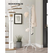 Store Portmanto, Elbise Askısı, Metal, 12 Kancalı, Gardırop, 4 Ayak, Manto, Şapka, Çanta, Koridor, Yatak Odası, Ofis Için, Beyaz RCR031W01