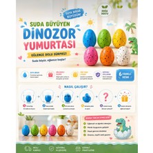 Hepsilazım Dinozor Yumurtası Islanınca Çatlayıp Suda Büyüyen Oyuncak Renkli Süpriz Yumurta