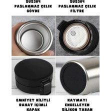 Store 400ML Filtreli Rahat Içim Kilitlenebilir Paslanmaz Çelik Termos Kahve Mug Bpa Içermez (Kırmızı)
