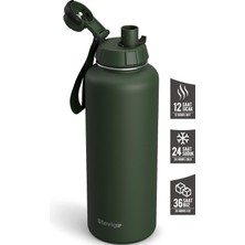Store 1 Hand Leak-Proof Sızdırmaz Çelik Termos 1500 Mililitre Green ST-252