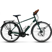 Carraro Cr-T Trip V Fren Cues 18 Vites 28 Jant Özel Seri Bisiklet Koyu Yeşil Beyaz 54 Kadro