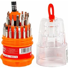 Store 25 Parça Hassas Tornavida Seti, Krom-Vanadyum Çelik, Pc ve Telefon Tamir Aleti, Deri Çantalı, Pc/laptop/telefon/gözlük Tamiri, Torx/düz/yıldız Uçlu (32 Uçlu Tornavida)