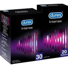 Zemira Durex Intense 30'lı Uyarıcı Jelli Tırtıklı Prezervatif & Durex Intense Uyarıcı Jel 20 Kullanım(1