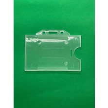 Store Yaka Kartı Kılıfı Kart Koruyucu Şeffaf Yatay