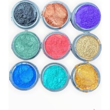 Store 9 Adet Mini Sedef Toz Pigment Boya Seti Renk Pigment Boya 9X10ML