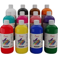 Store Tüm Renkler Akrilik Boya 12'li Set 12X500 gr