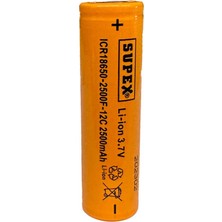 Store ICR18650-2500F-12C Lityum Ion 3.7V 2500MAH 12C Deşarj Akımı Düz Kafa Pil