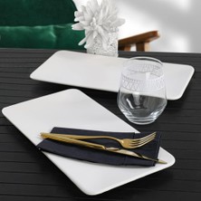 Store Mat Beyaz Siera Kayık Tabak 33 cm 2 Adet