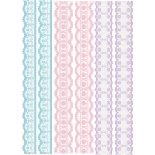 Store Dantel Kolay Transfer 23X34 cm Açık Zemin 1781V