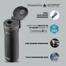 Store Jackson Autopop Soğuk Su Termosu 590 ml Siyah
