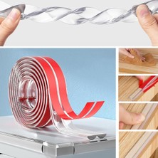 Store 2 Metre Kenar Koruyucu Şerit, Silikon Şeffaf Masa Köşe Koruyucu Güçlü Bant