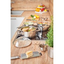 Store Charm Güveç - Evrensel 18/10 Paslanmaz Çelik Pişirme Kabı, Iç Sınıflandırma ile - Indüksiyonla Uyumlu, Bulaşık Makinesinde Yıkanabilir, 16 cm