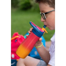 Store Picnik 430 ml Çelik Matara/gülen Yüz Figürlü - Pembe