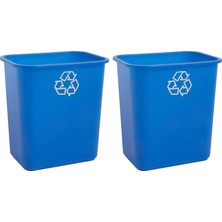 Store 7 Galon / 28 Quart Yer Tasarruflu Geri Dönüşüm Kutusu, Masa Altına ve Küçük, Ticari, Mutfak, Ev Ofis ve Yatakhanede Dar Alanlar, Temizlemesi Kolay, 2'li Paket, Geri Dönüşüm Mavisi