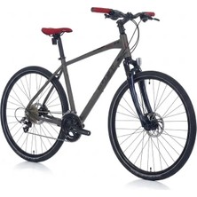 Carraro Sportive 225 Hd Fren 24 Vites 28 Jant Şehir Bisikleti Mat Antrasit Siyah Kırmızı 51 Kadro